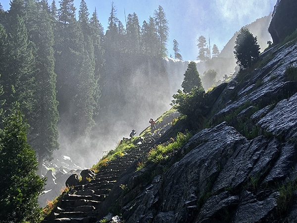 Trail of the Mist Trail hike in Yosemite National Park