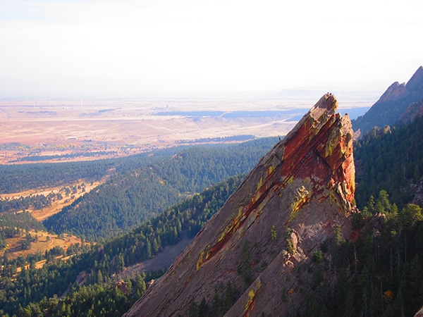 Views from the 1st Flatiron hike in Boulder, Colorado