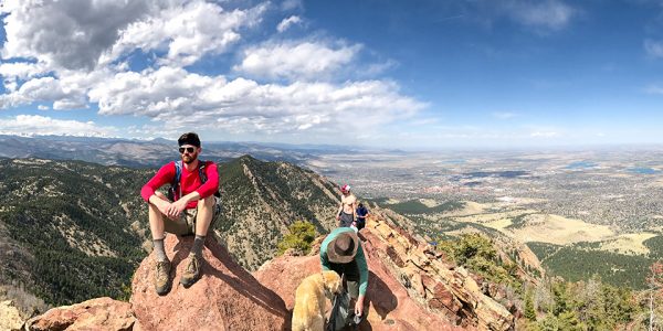 Panorama from the Bear Peak hike in Boulder, Colorado