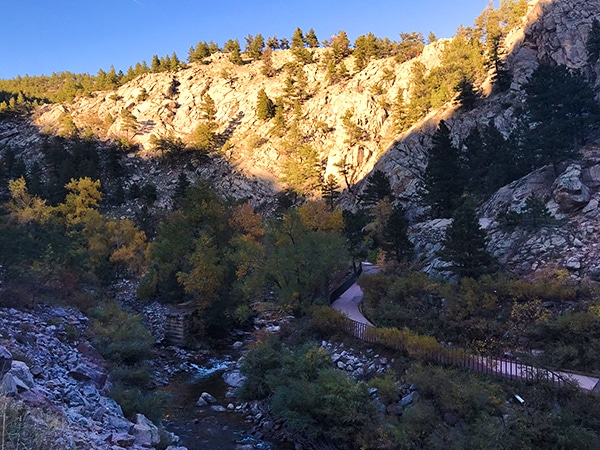 Trail of the Boulder Creek trail hike near Boulder, Colorado
