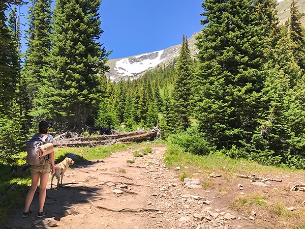 Scenic views from the Diamond Lake hike in Indian Peaks, Colorado