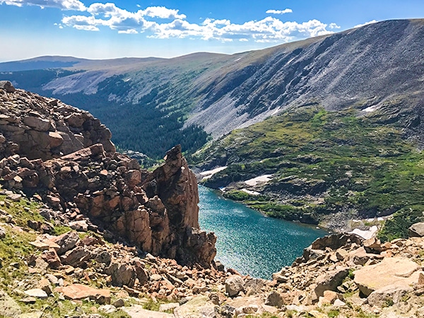Scenic views from the Pawnee Pass hike in Indian Peaks, Colorado