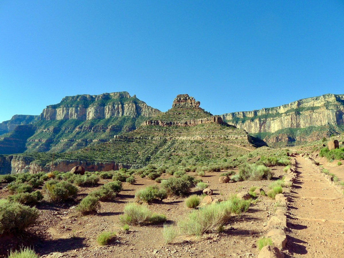 Looking back from the South Kaibab Trail Hike in Grand Canyon National Park, Arizona