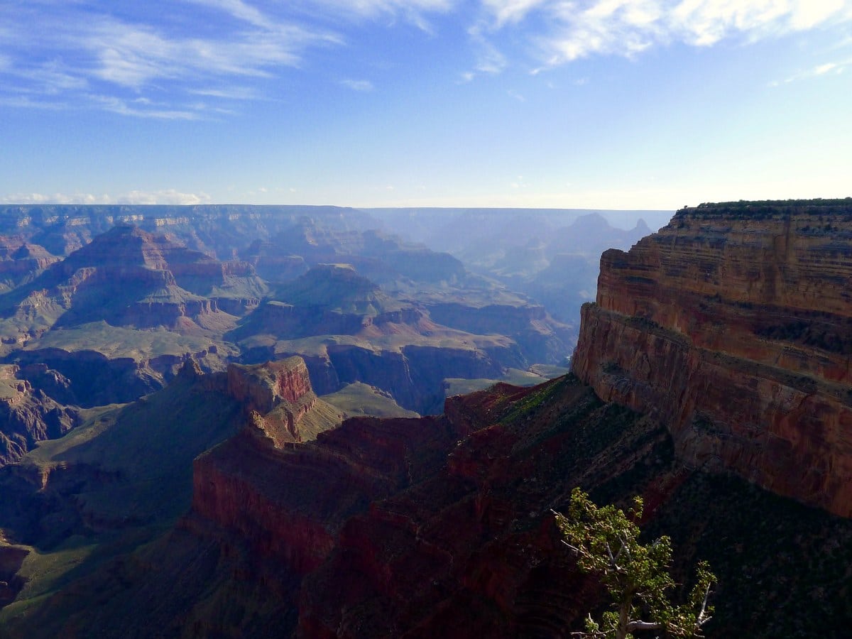 Inner Canyon from the South Rim Trail Hike in Grand Canyon National Park, Arizona