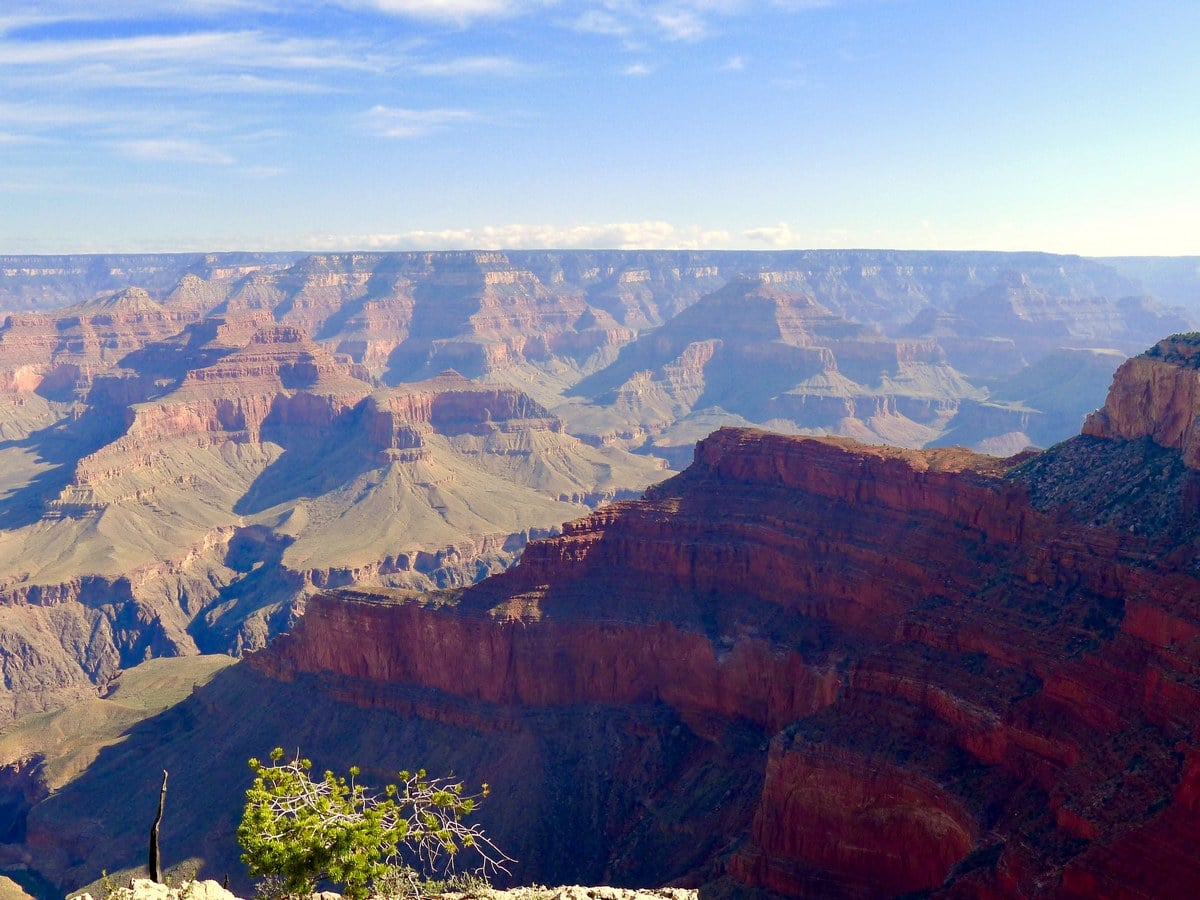 Inner Canyon views from the South Rim Trail Hike in Grand Canyon National Park, Arizona