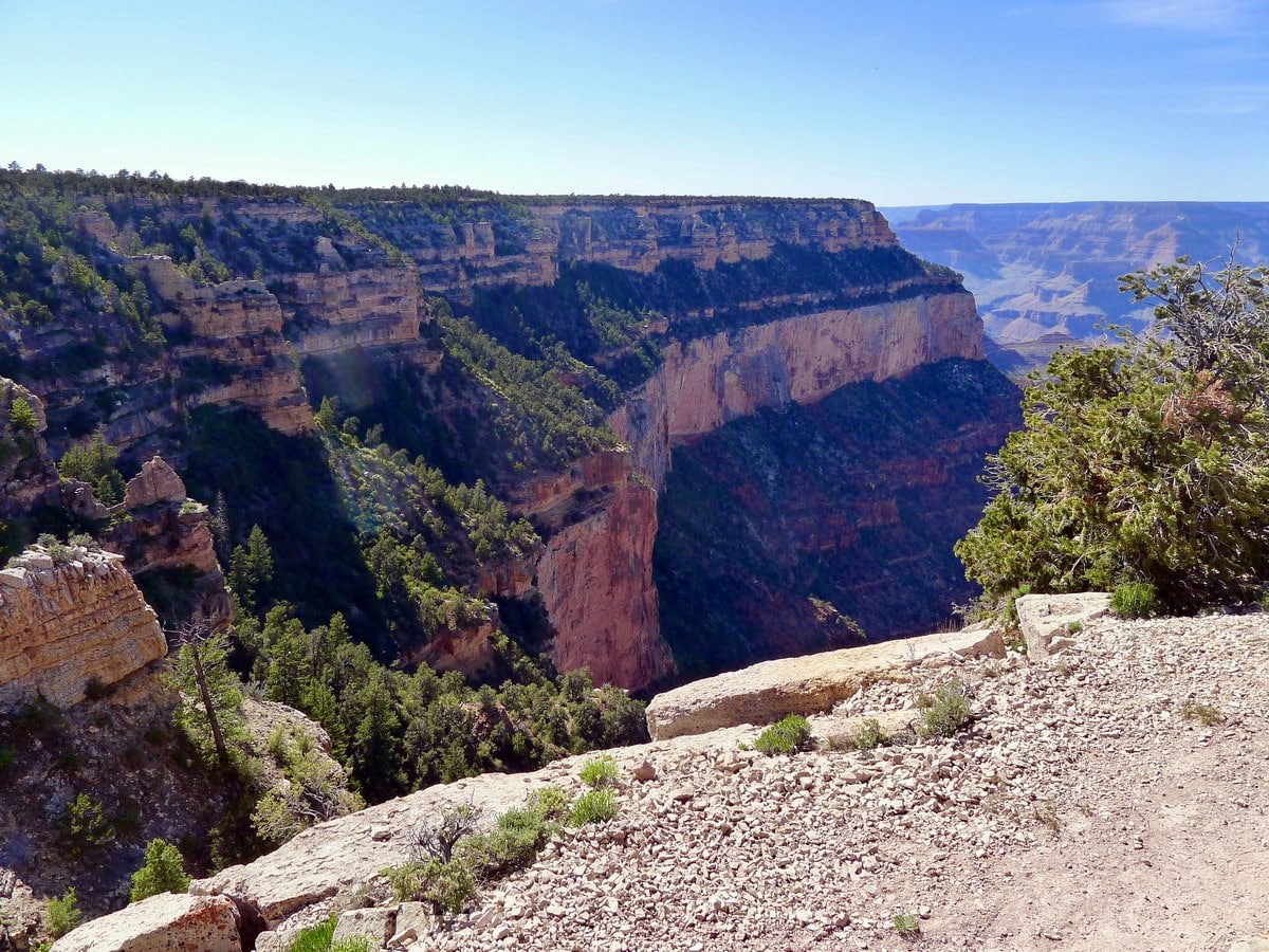 Looking west from the Shoshone Point Hike in Grand Canyon National Park, Arizona