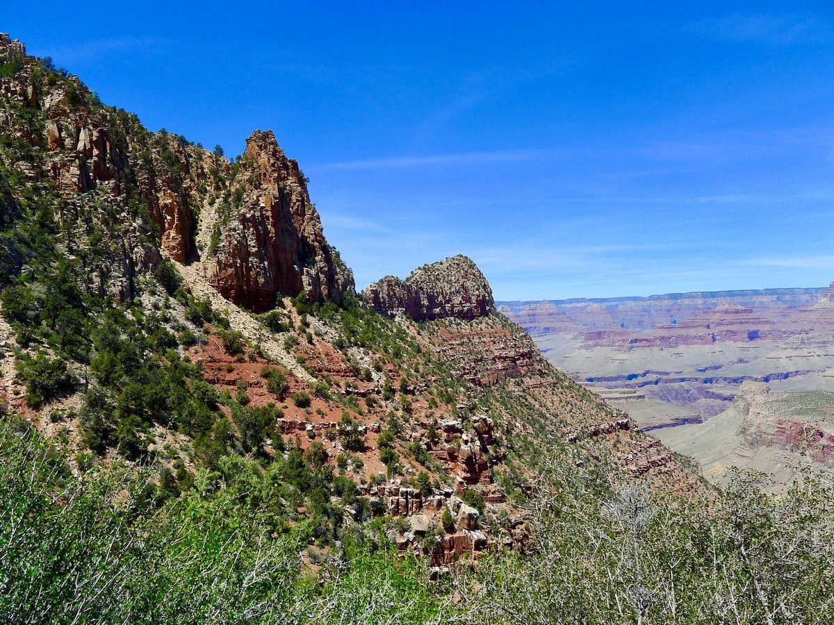 Rock formation on the Grandview Trail Hike in Grand Canyon National Park, Arizona