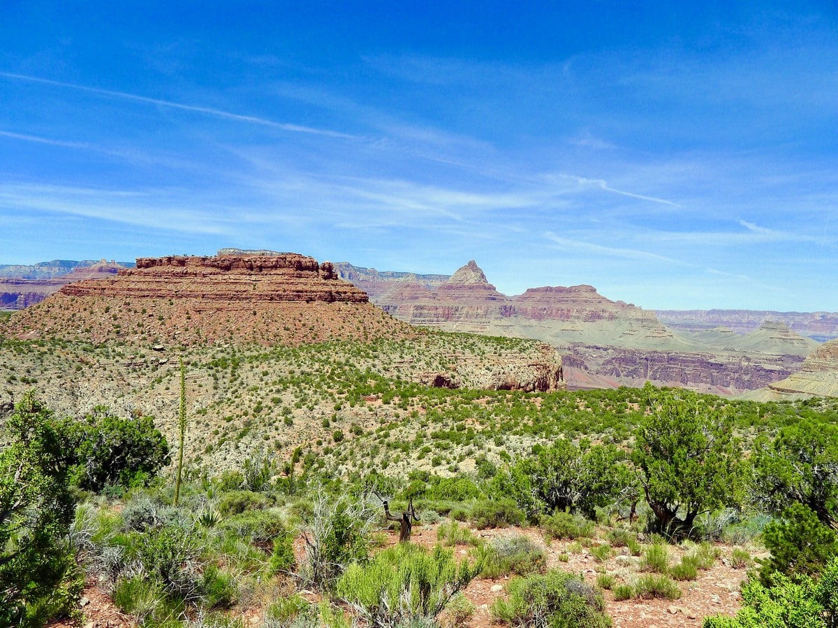 Approaching Horseshoe Mesa from the Grandview Trail Hike in Grand Canyon National Park, Arizona