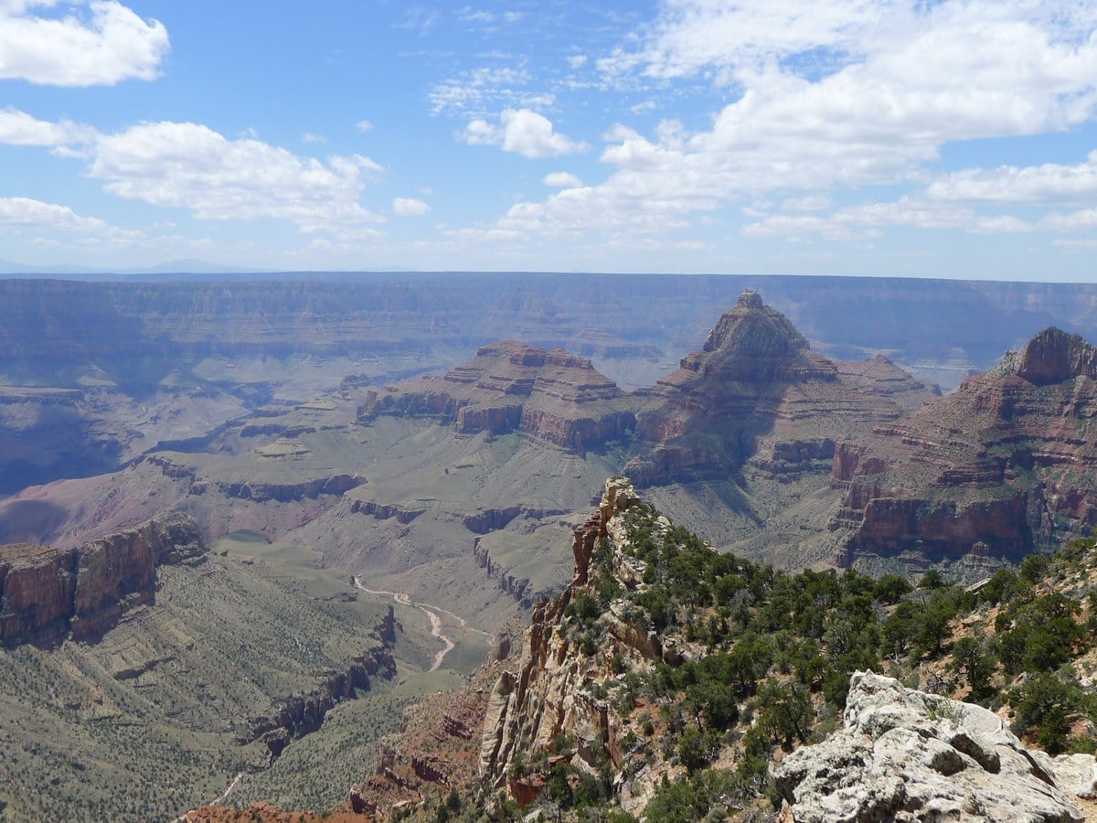 Looking across the rim on the Cape Final Hike in Grand Canyon National Park, Arizona
