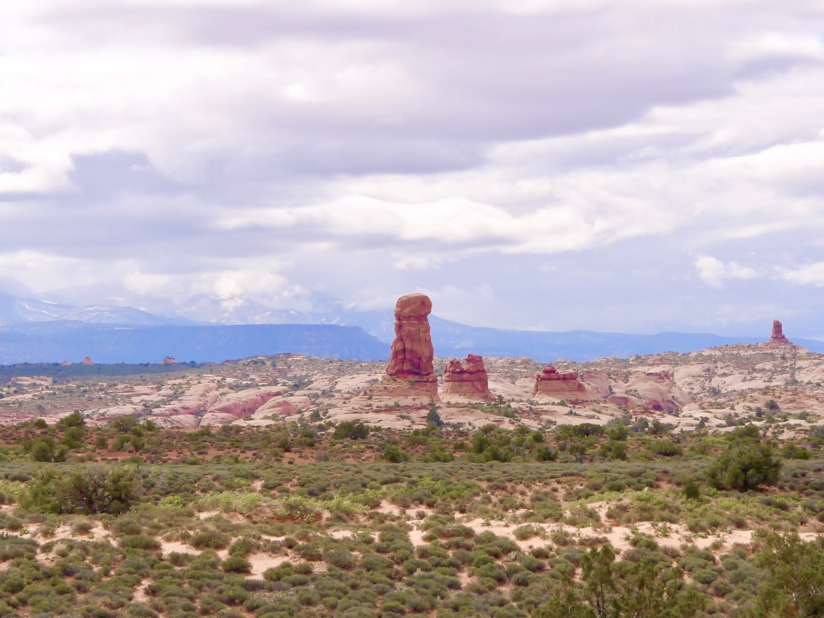 Balanced Rock hike in Arches National Park has beautiful valley views