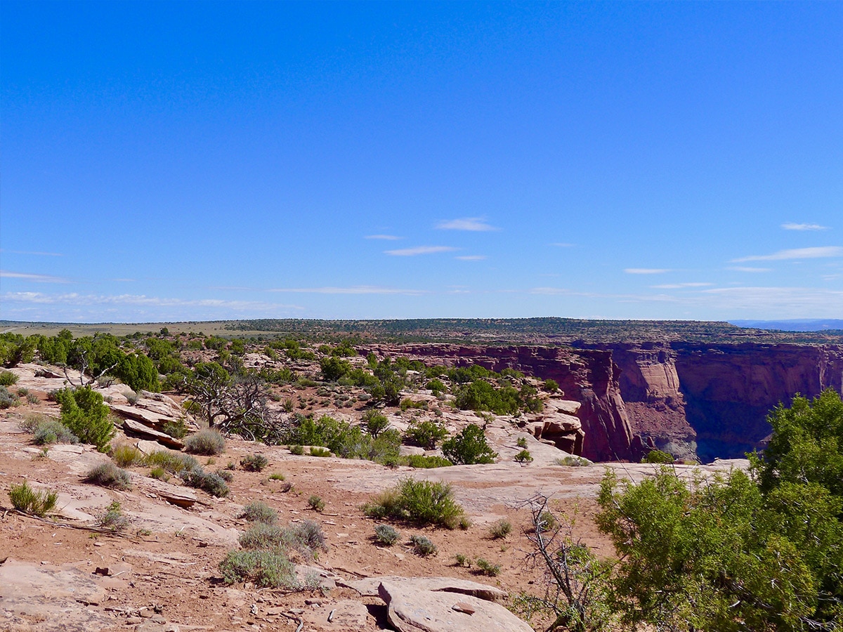 Plateau above canyon as seen from Dead Horse Point Loop hike near Moab, Utah