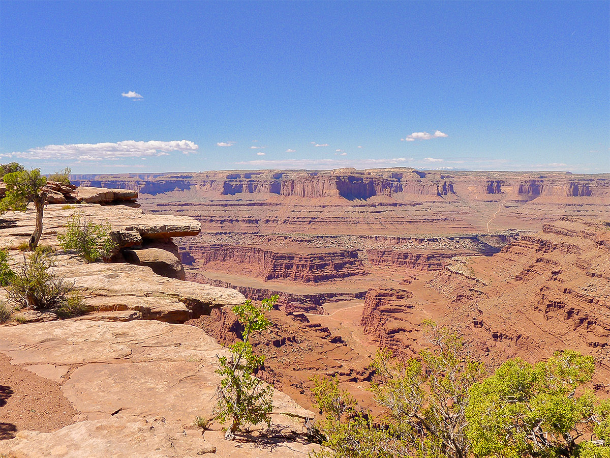 View of canyonlands from Dead Horse Point Loop hike near Moab, Utah