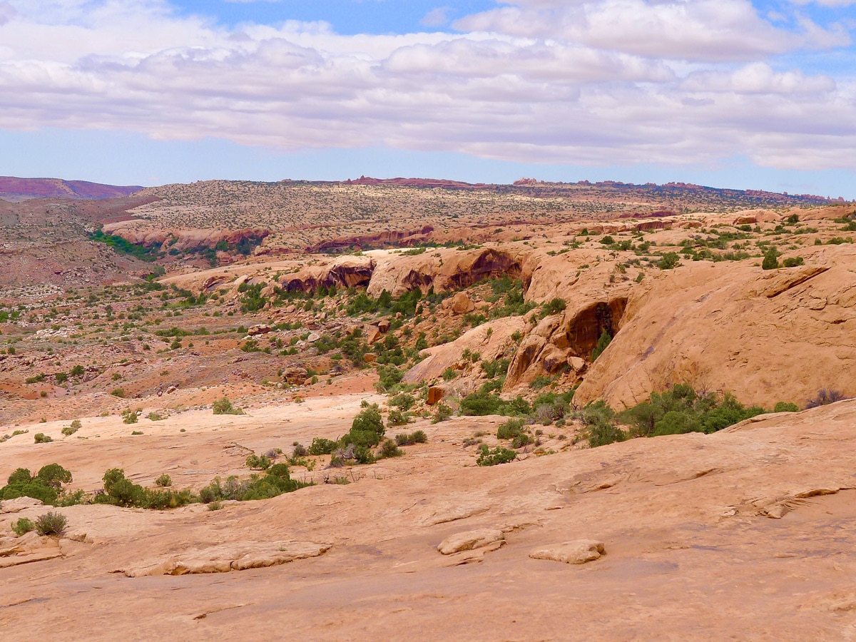 Beautiful rocks on Delicate Arch hike in Arches National Park, Utah