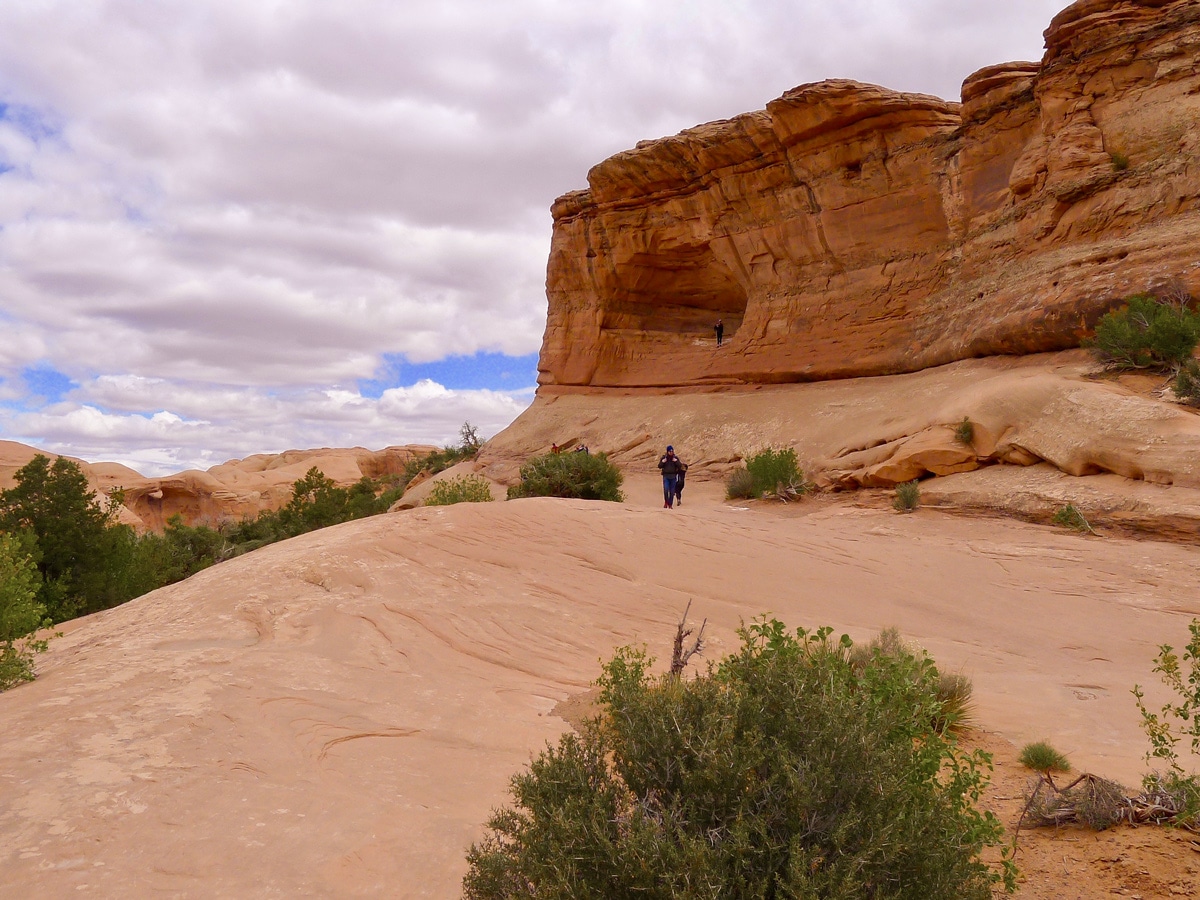 Approaching Arch on Delicate Arch hike in Arches National Park, Utah