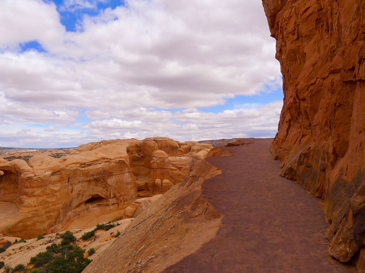 Well graded trail of Delicate Arch hike in Arches National Park, Utah