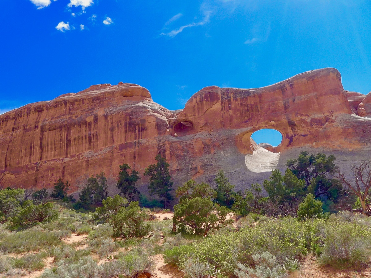 Tunnel Arch on Devil's Garden hike in Arches National Park, Utah