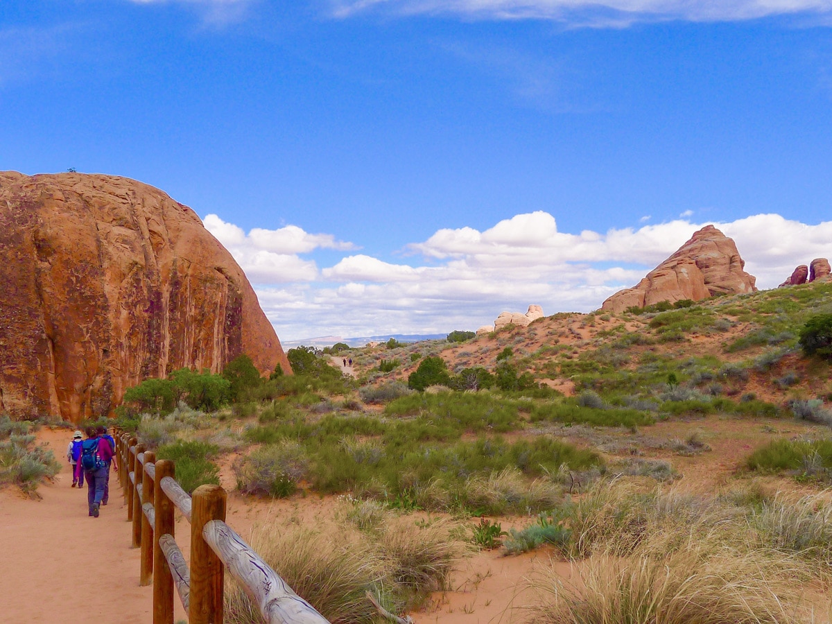 Devil's Garden trail in Arches National Park is a great hike with beautiful panoramas