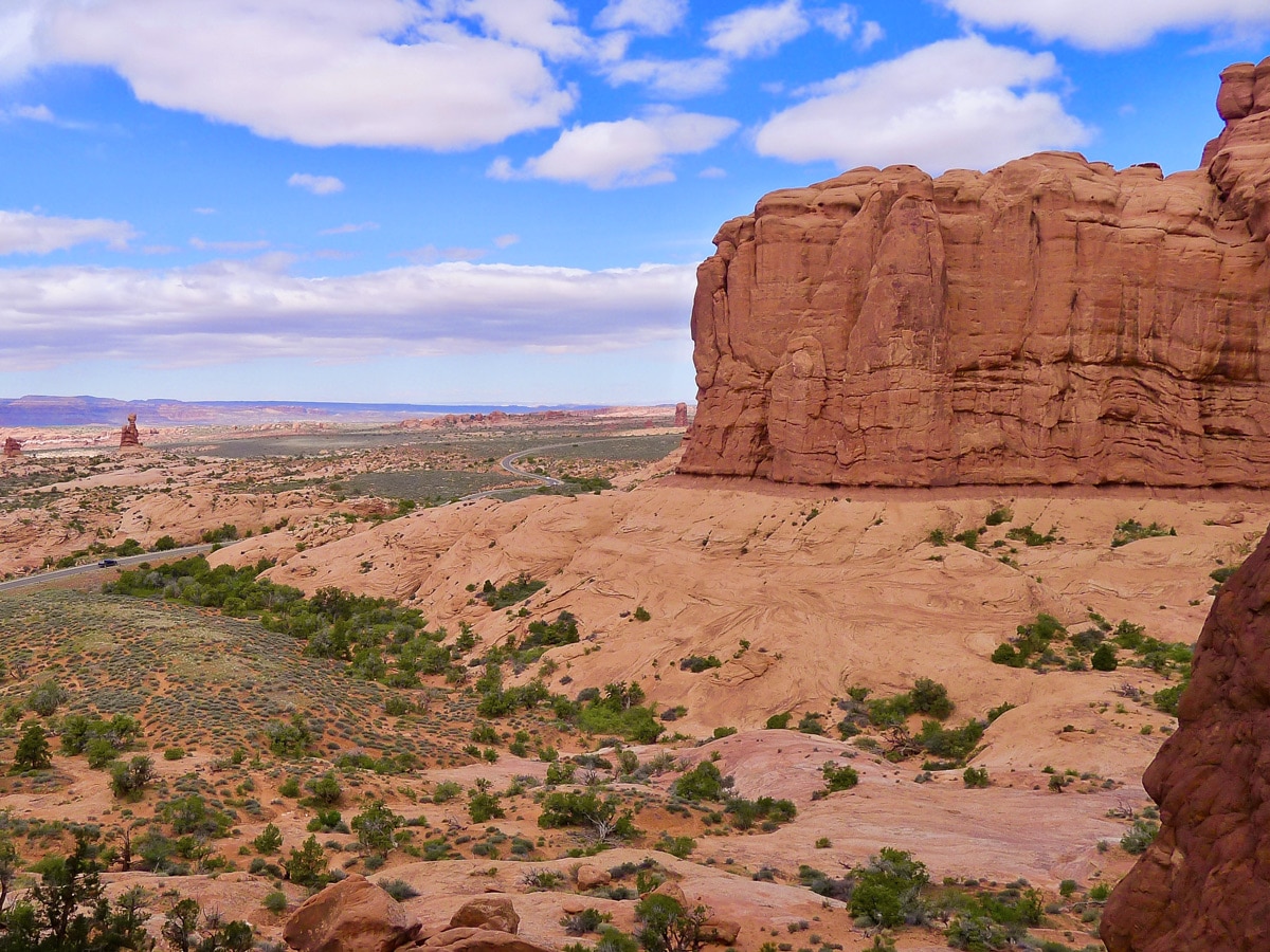 Lovely views on Delicate Arch hike in Arches National Park, Utah