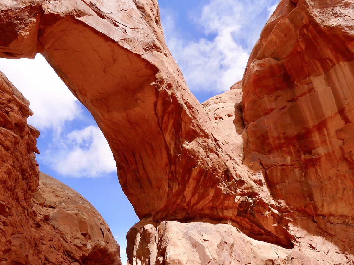 Sky on Delicate Arch hike in Arches National Park, Utah