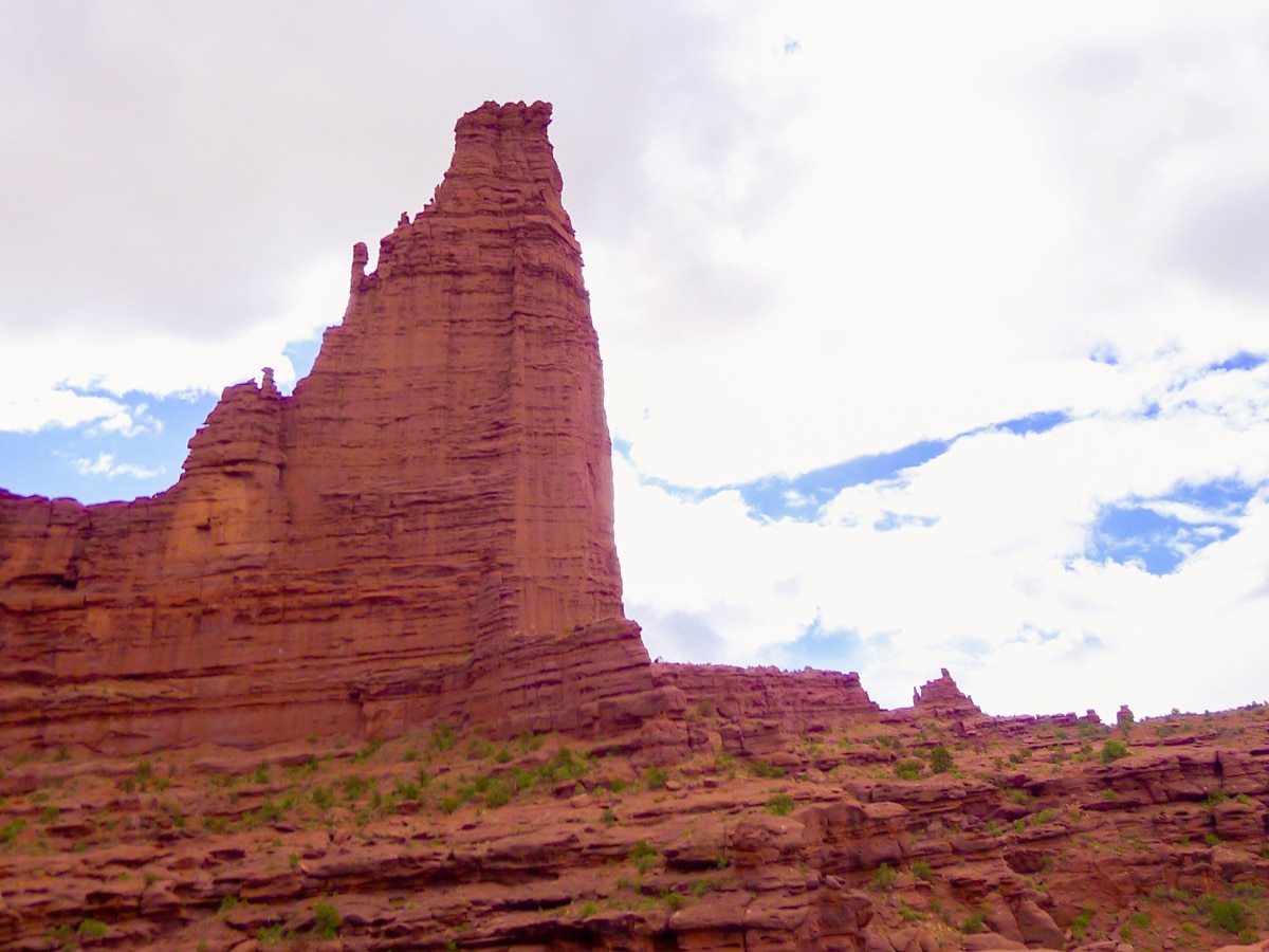 The Titan view on Fisher Towers hike near Moab, Utah