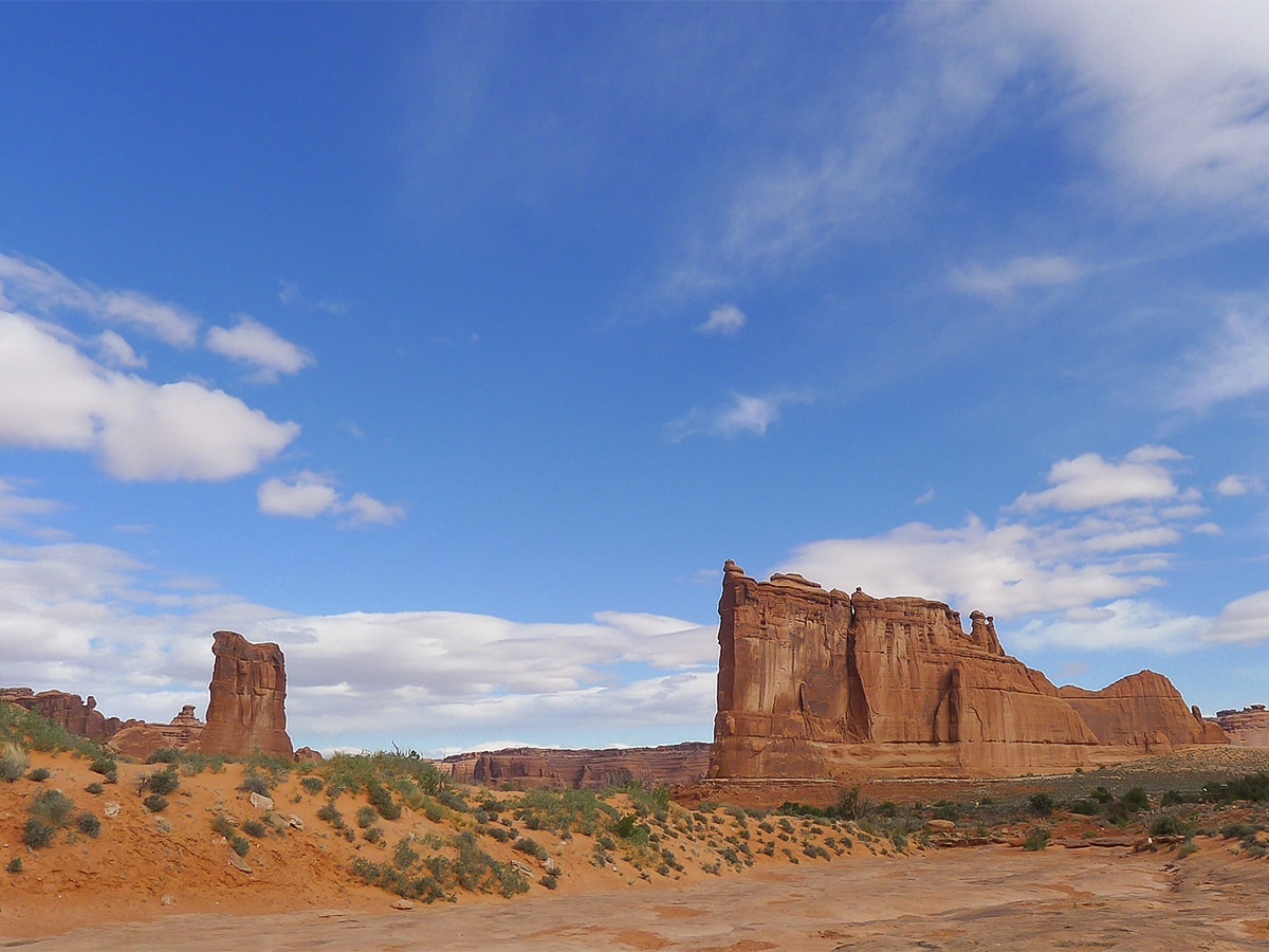 Views from Park Avenue hike in Arches National Park