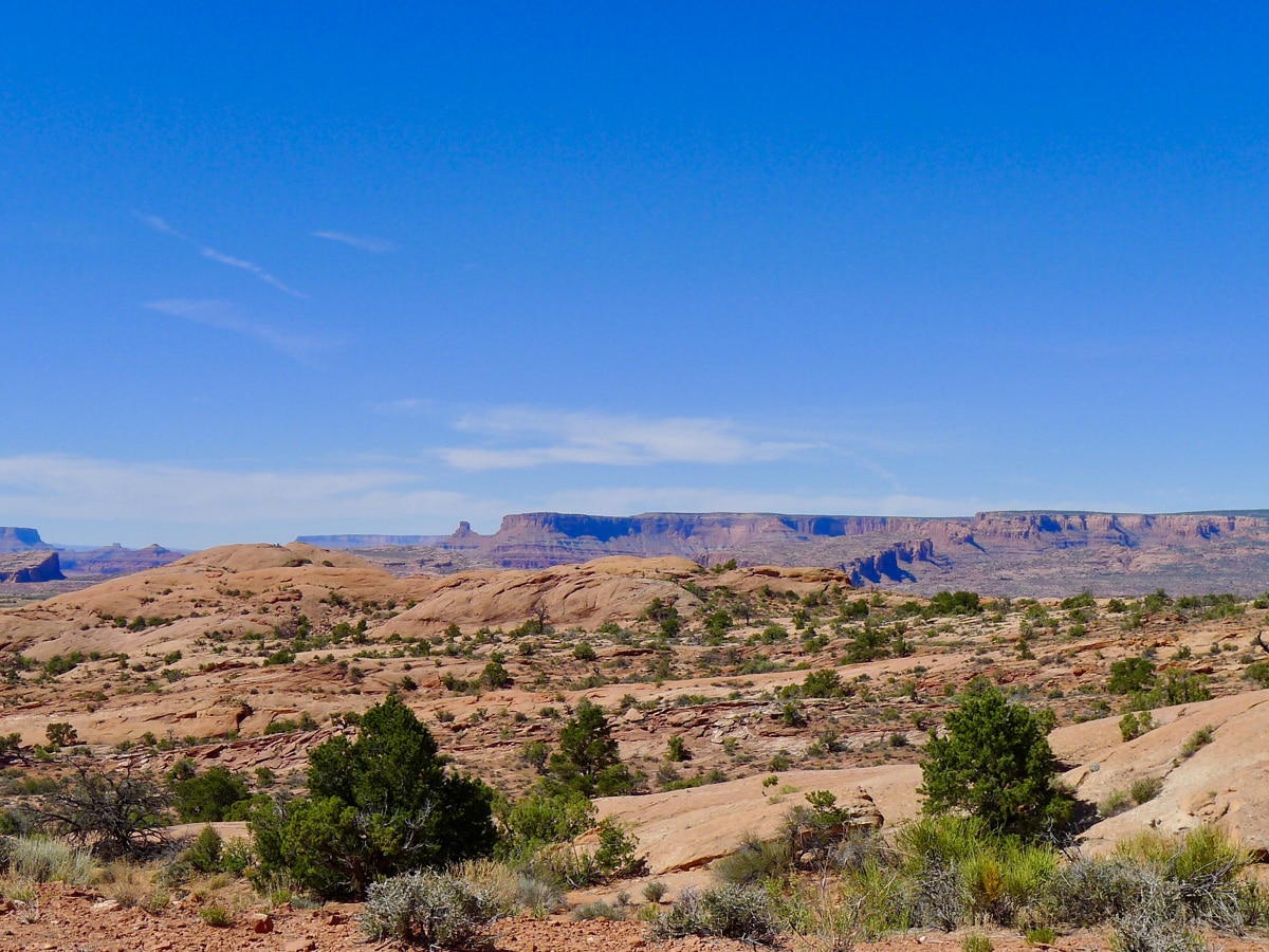 View from the top of Dead Horse Point Loop hike near Moab, Utah