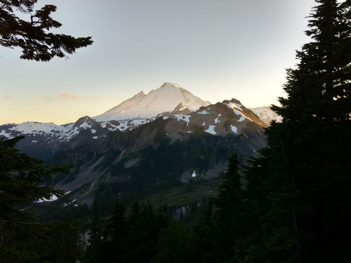 Mount Baker views from the Artist Ridge trail near Mt Baker, Washington