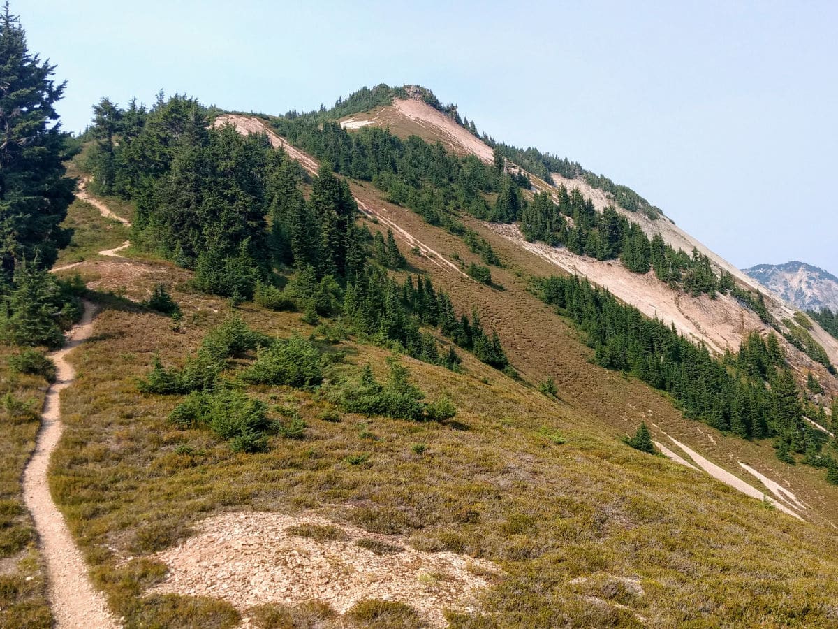 Trail upon the Hannegan Pass and Peak Hike near Mt Baker, Washington