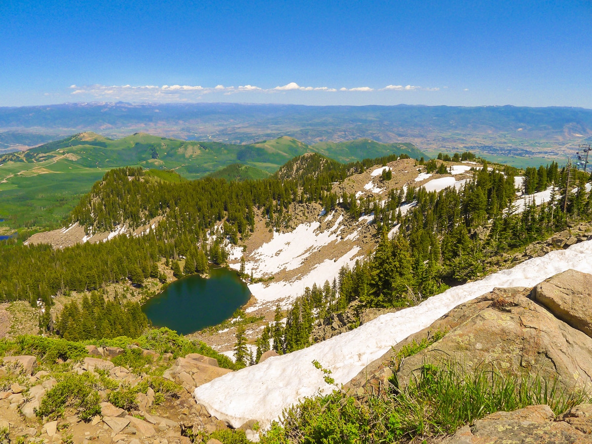 Lake on Clayton Peak trail hike from Salt Lake City, Utah