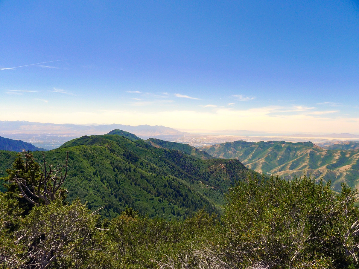 Salt Lake City view from Mt. Aire hike