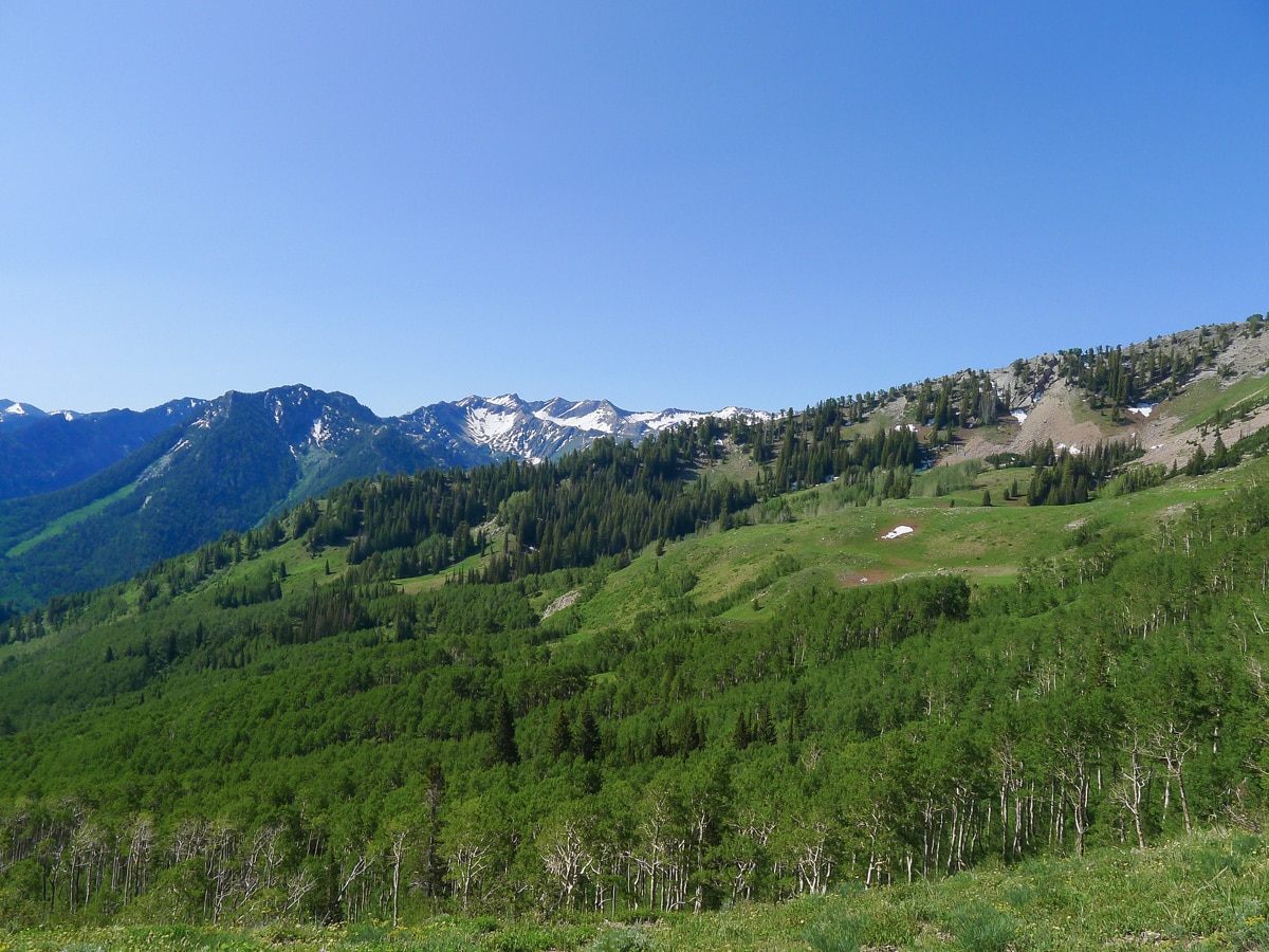 View across the valley on Mt. Raymond hike in Salt Lake City, Utah