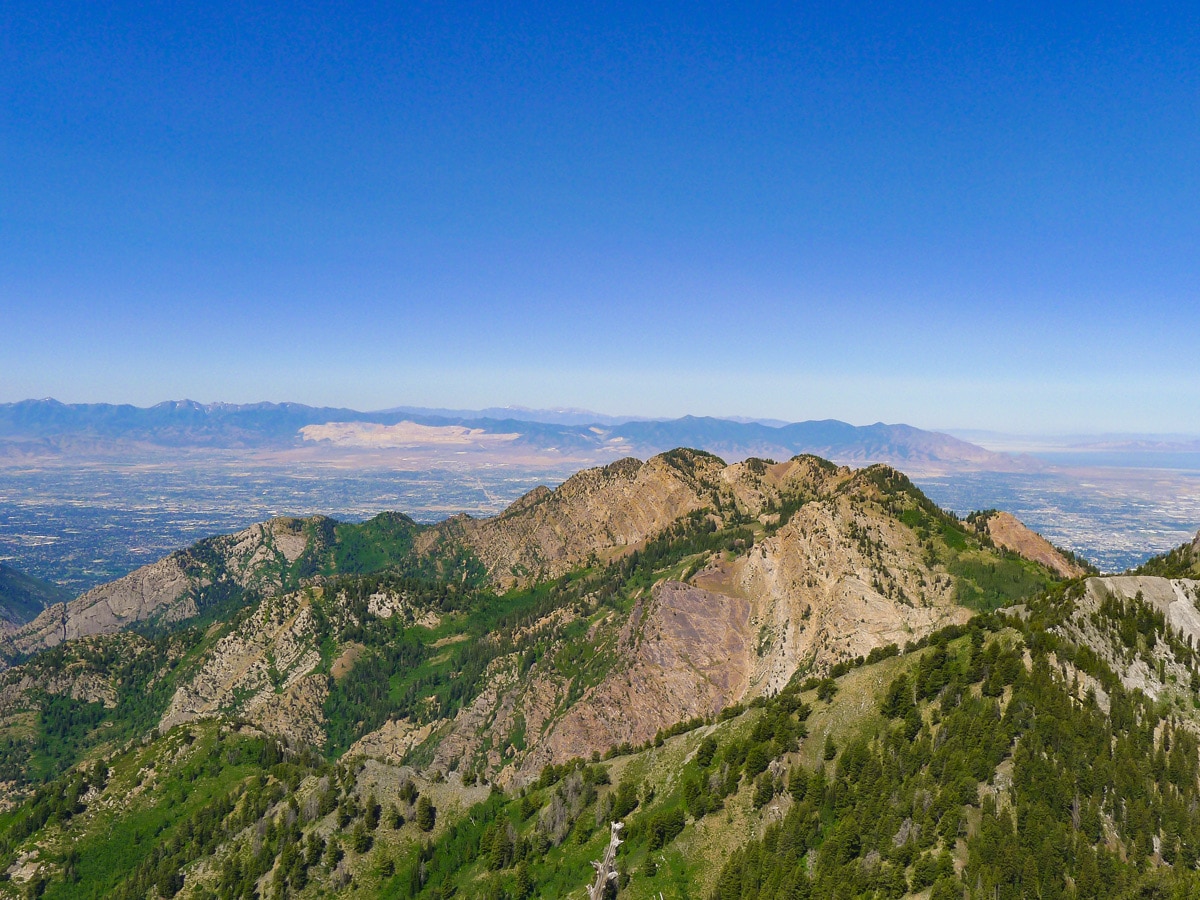 Salt Lake City view from Mt. Raymond hike