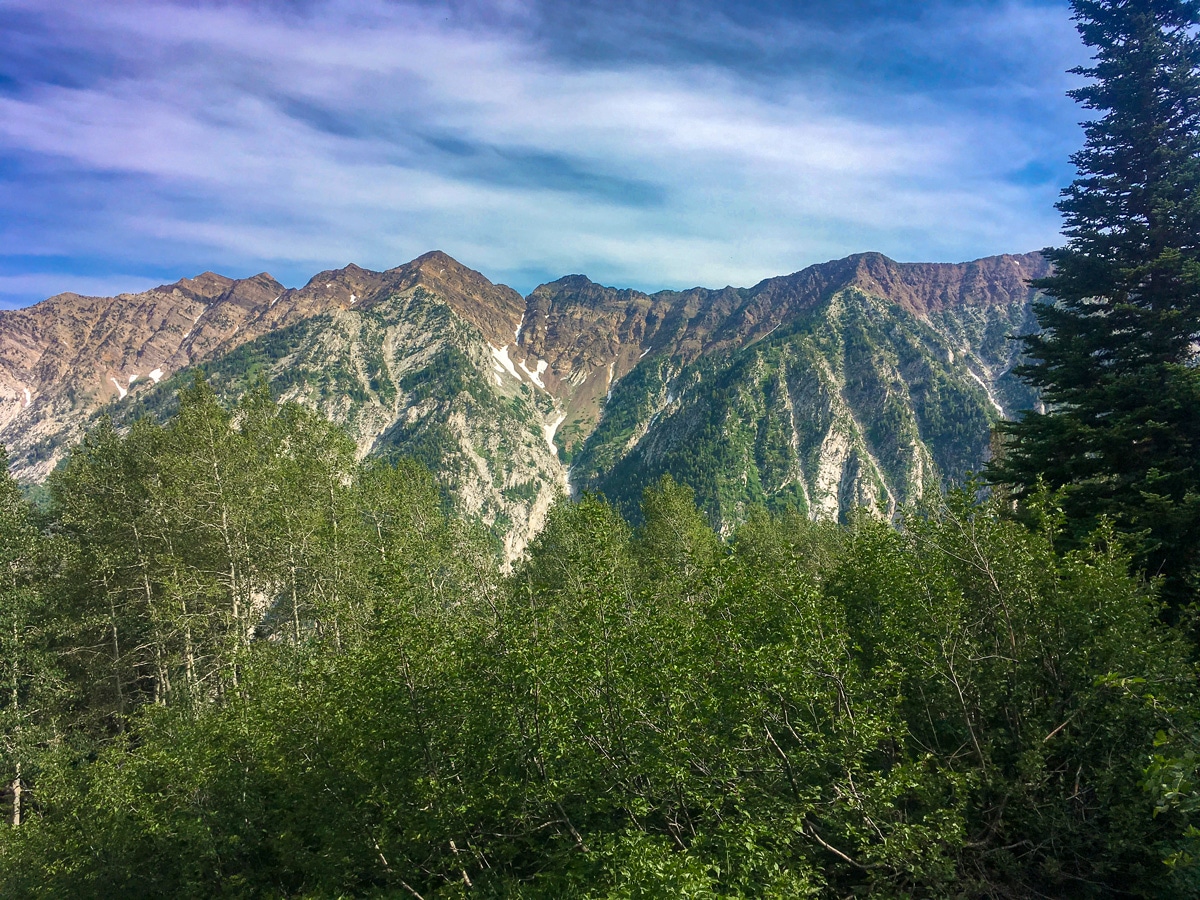 View across the valley from Red Pine Lake & Pfeifferhorn Ridge hike in Salt Lake City, Utah
