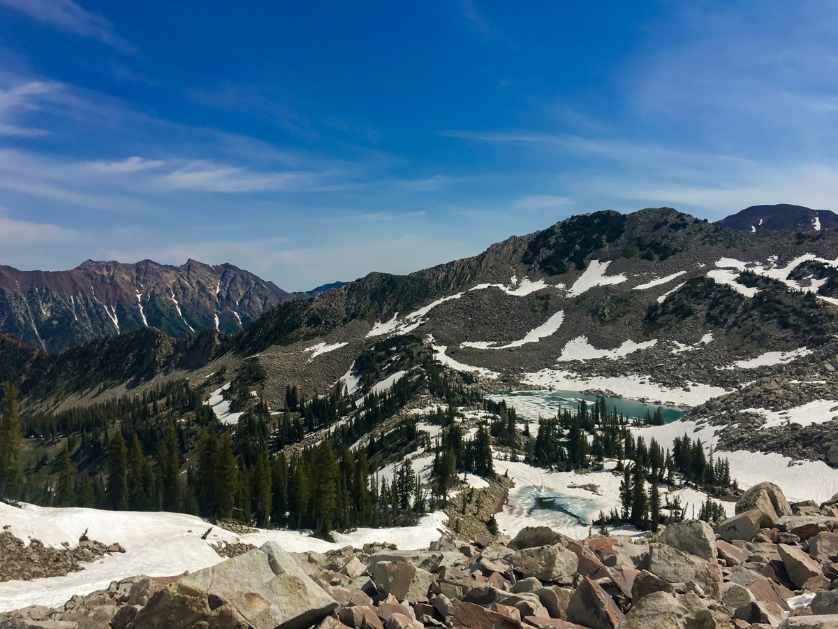 Views from Red Pine Lake & Pfeifferhorn Ridge hike near Salt Lake City