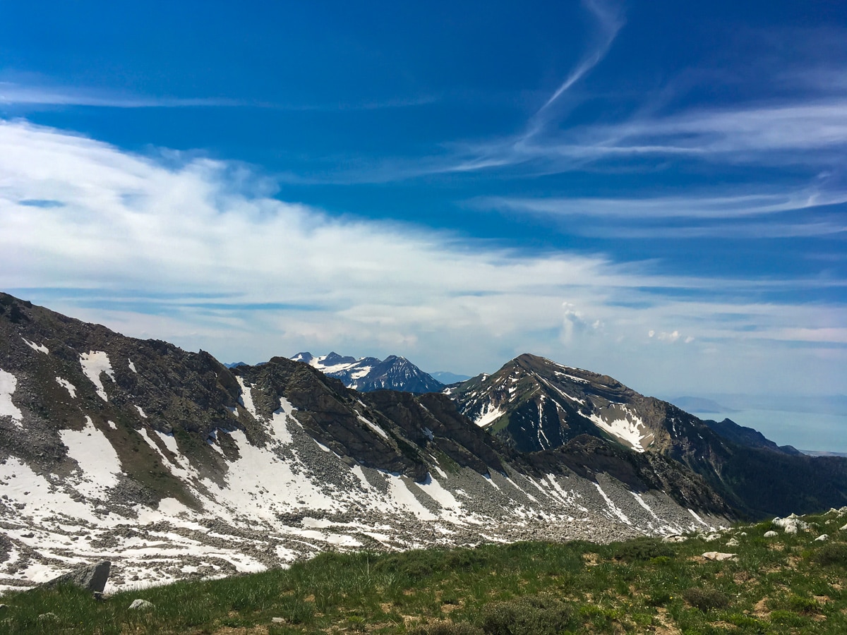 Red Pine Lake & Pfeifferhorn Ridge hike near Salt Lake City has beautiful views of Mt Timpanogos