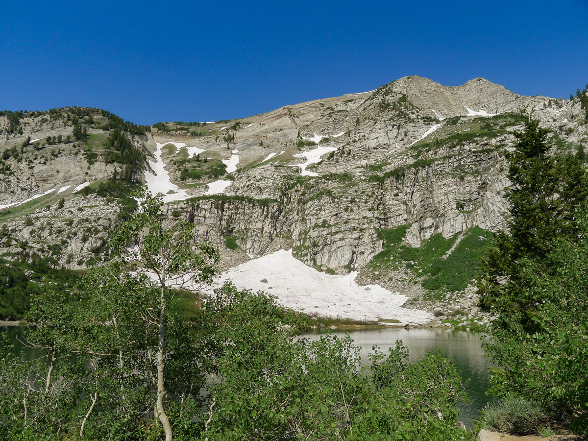 White Baldy view on Silver Lake hike near Salt Lake City