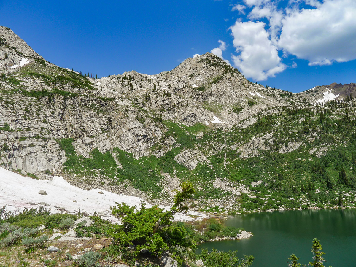 Stunning panorama on Silver Lake hike near Salt Lake City