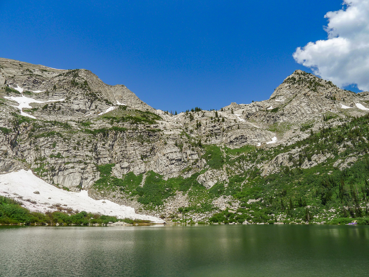 Silver Lake hike near Salt Lake City is a great trail that leads to the lake surrounded by peaks
