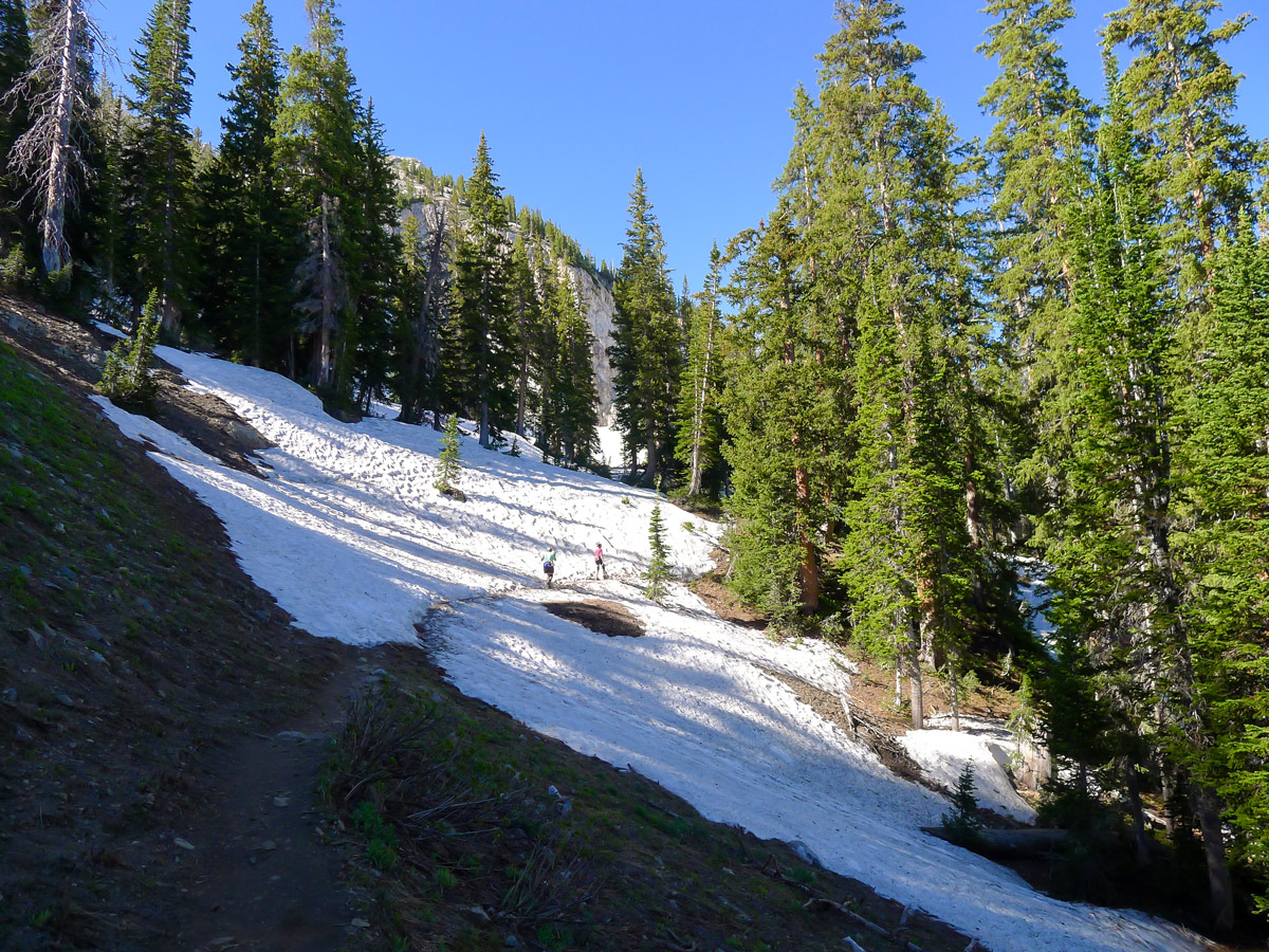 Snow on Sunset Peak trail hike in Salt Lake City, Utah