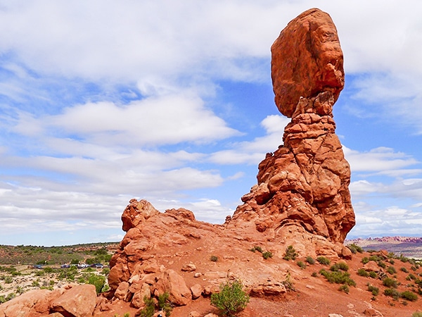 View from the Balanced Rock hike in Arches National Park, Moab
