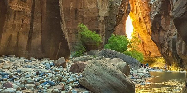The Narrows hike in Zion National Park, Utah