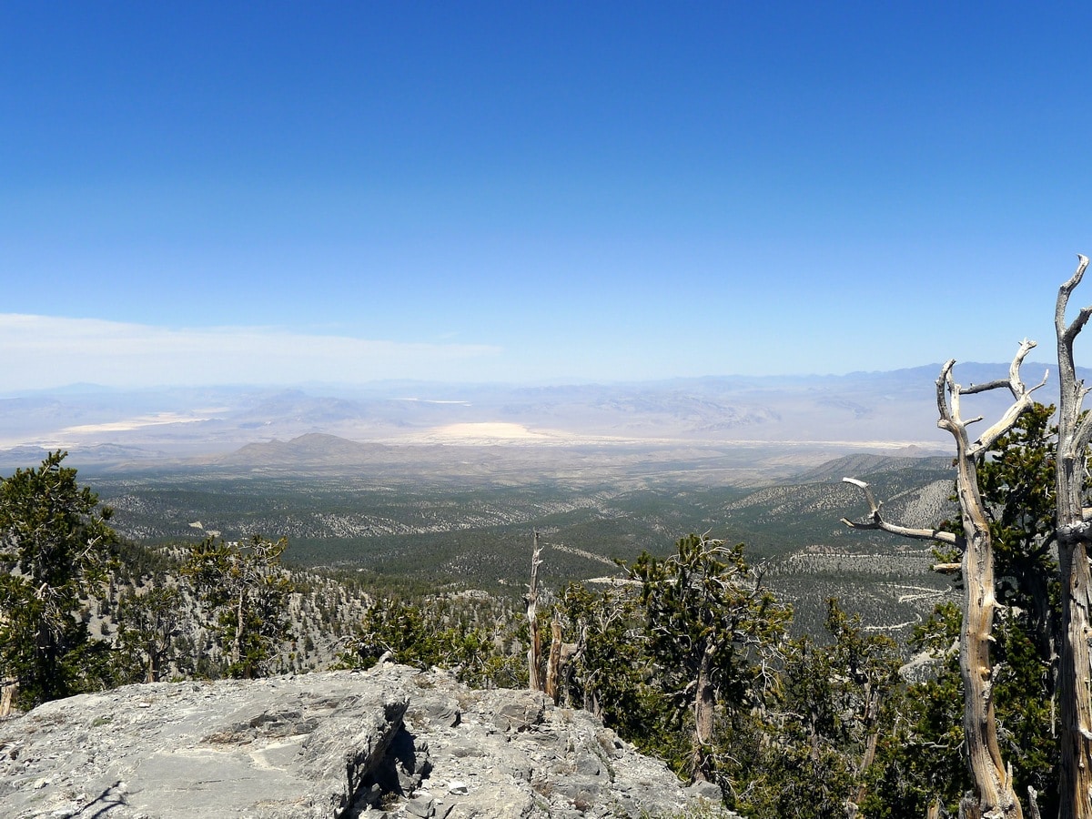 Desert view on the Fletcher Peak Hike near Las Vegas, Nevada