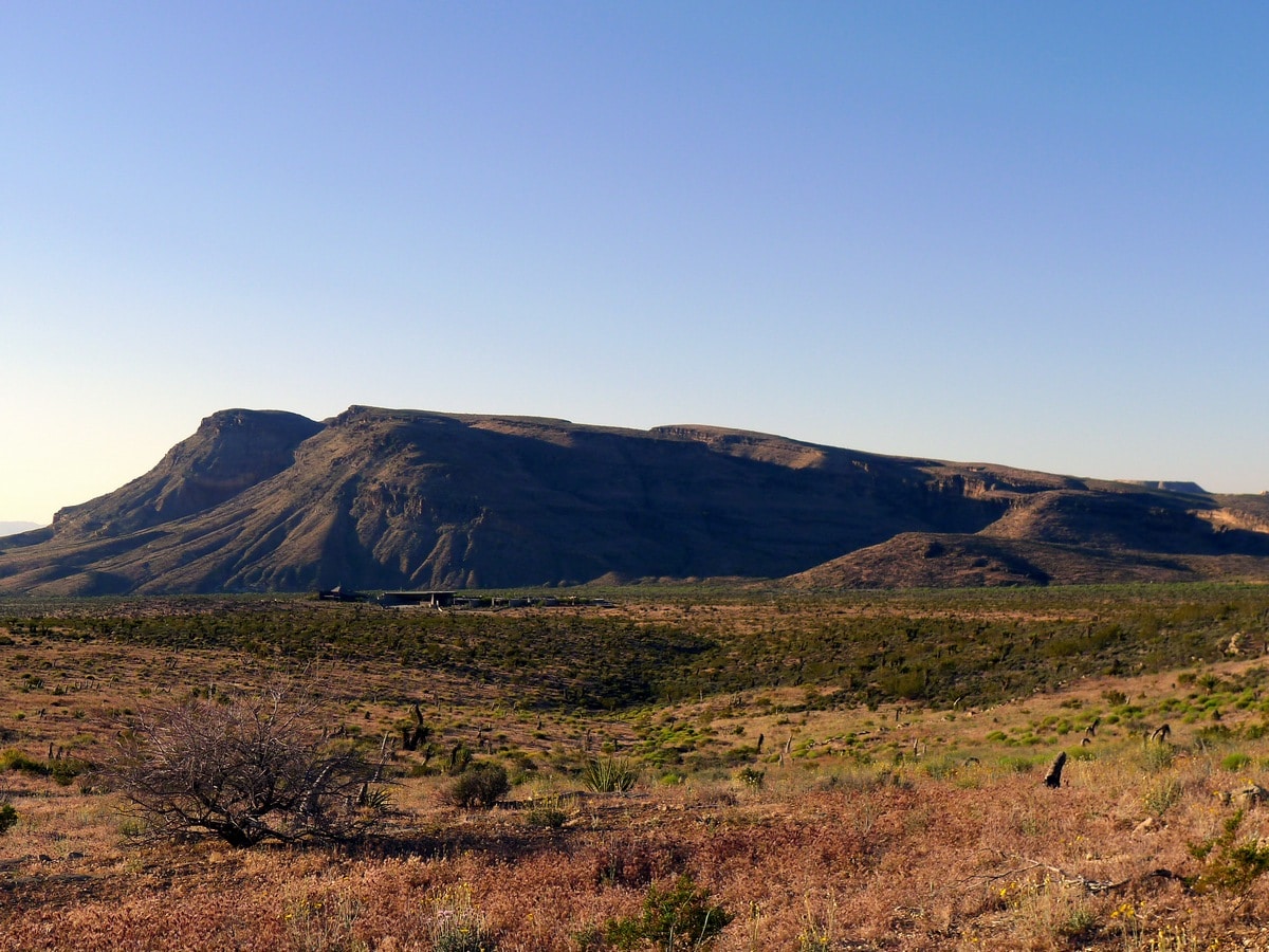 Ridgeline past the visitor center from the Moenkopi Trail Hike near Las Vegas