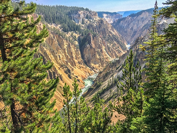 Views from the South Rim Hike in Yellowstone National Park