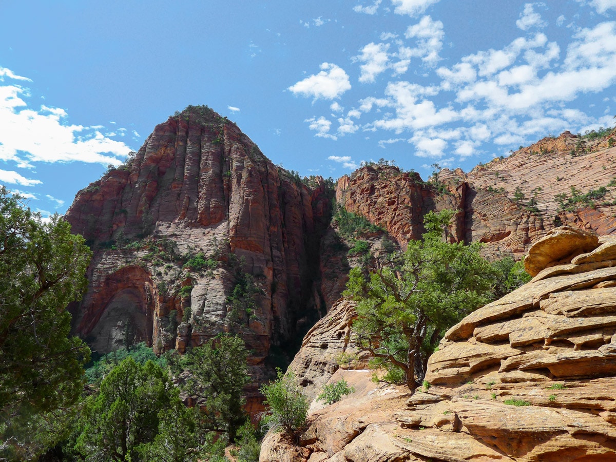View of the canyon from Canyon Overlook hike in Zion National Park, Utah