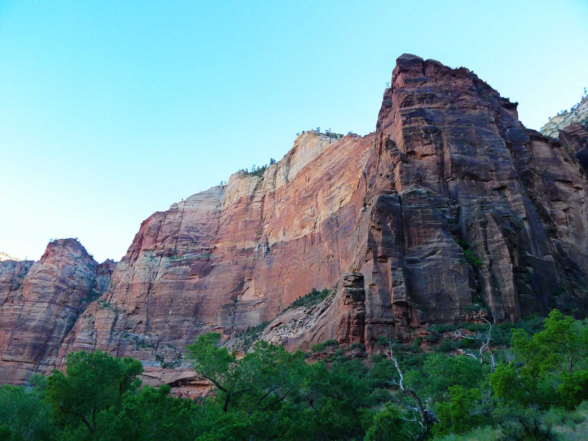 Early morning views on Emerald Pools Trail in Zion