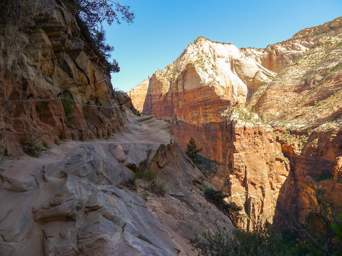 Trail of Hidden Canyon hike in Zion National Park, Utah
