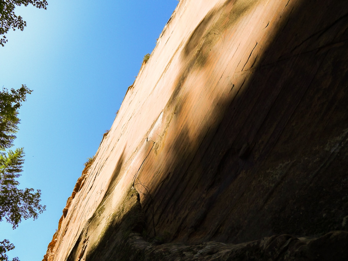 Sandstone cliffs on Hidden Canyon hike in Zion National Park