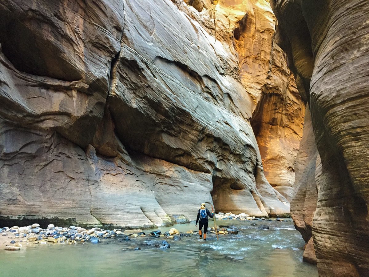 Great view of the Narrows hike in Zion National Park