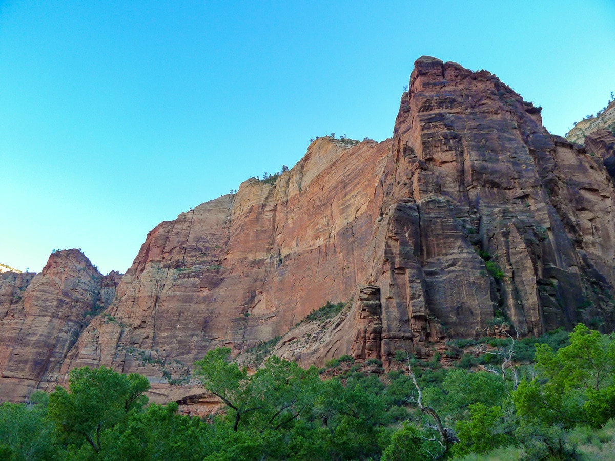 Morning views on Balanced Rock hike in Arches National Park, Utah